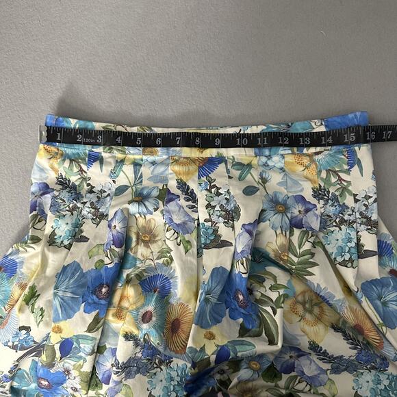 Talbots A-Line Skirt Size 10 Petite Floral Botanical Tea Party Swing Retro - Picture 8 of 12